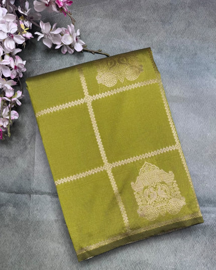 Green Semi Soft Silk Saree 110