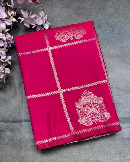 Pink Semi Soft Silk Saree 110