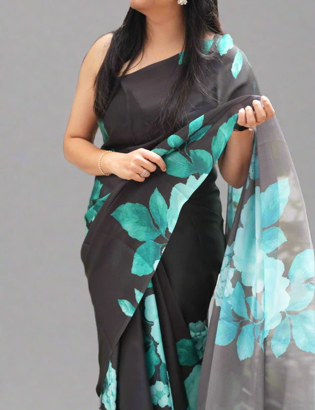 Kajol satin saree