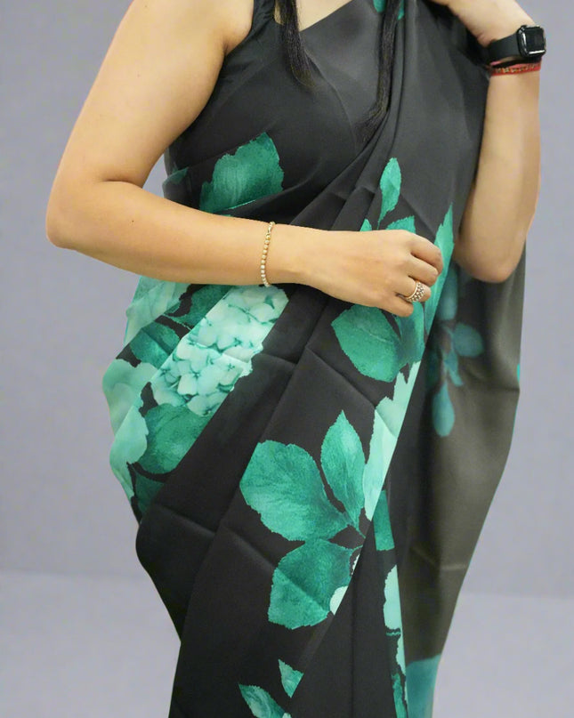 Kajol satin saree