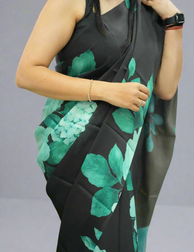 Kajol satin saree